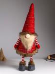 Интерьерная кукла текстильная «Гном в красных гетрах и кафтане», на пружине, 20?18?55 см