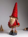 Интерьерная кукла текстильная «Гном в красных гетрах и кафтане», на пружине, 20?18?55 см