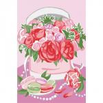 Алмазная мозаика на подрамнике с полным заполнением «Прекрасные цветы», 20?30 см