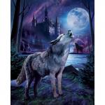 Алмазная мозаика с полным заполнением на подрамнике «Волк в лесу», 40?50 см