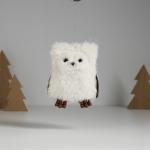 Интерьерная кукла текстильная «Совушка белая», 5?8.8?10 см