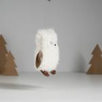 Интерьерная кукла текстильная «Совушка белая», 5?8.8?10 см