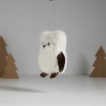 Интерьерная кукла текстильная «Совушка белая», 5?8.8?10 см