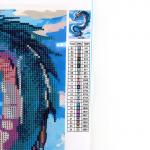 Алмазная вышивка с частичным заполнением на холсте «Девочка и дракон», 30?40 см