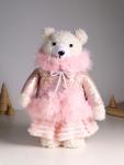 Интерьерная кукла текстильная «Медведица в розовом пуховике», раздвижная 37-65 см, 23?16?37 см