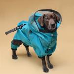 Комбинезон для собак, демисезонный с козырьком, размер 3XL (ДС 50, Ог 67, ОШ 51 см), голубой