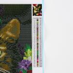 Алмазная мозаика с полным заполнением «Кот в цветах» 30?40 см, холст, ёмкость