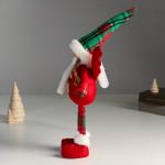 Интерьерная кукла текстильная «Ангелочек в красном наряде, клетчатый колпак», 16?7?40 см