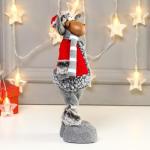 Кукла интерьерная текстильная «Лосик в красной шубке и колпаке», 34 см