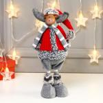 Кукла интерьерная текстильная «Лосик в красной шубке и колпаке», 34 см