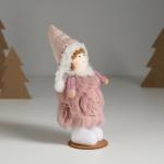 Интерьерная кукла текстильная «Девочка в тёплом розовом платьишке», 5.5?5.5?13.5 см