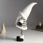 Интерьерная кукла текстильная «Дед Мороз в кафтане с рисунком гусиная лапка», 16?12?46 см