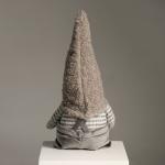 Кукла интерьерная текстильная «Дед Мороз в полосатых гетрах и сером колпаке», 48 см