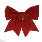 СНОУ БУМ Бант красный 20x21 см, полиэстер