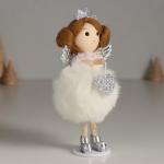 Интерьерная кукла текстильная «Принцесса-ангел в пушистом платье с сердечком», 7?7?16 см