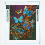 Алмазная мозаика с полным заполнением на холсте «Бабочки», 30?40 см
