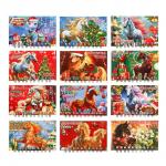 Календарь на пружине тм СНОУ БУМ 10,5x6,7 см, бумага, картон, металл, 12 дизайнов