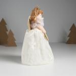 Интерьерная кукла текстильная «Принцесса-ангел в белом бархатном платье с сердечком», 7.5?8?17.5 см