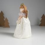 Интерьерная кукла текстильная «Принцесса-ангел в белом бархатном платье с сердечком», 7.5?8?17.5 см