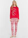 Пижама женская красная с принтом Mark Formelle