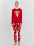 Пижама женская красная с принтом Mark Formelle