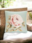Английский сад Пион розовый голубой фон Наволочка 45х45 2107095