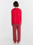 Пижама женская красная с принтом и надписью Mark Formelle