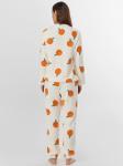 Комплект женский домашний молочный с принтом мандаринов Mark Formelle