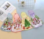 Детское полотенце из плюшевой микрофибры "Новогодний хоровод" 28*40 см.