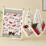 Полотенце из микрофибры "Новогоднее очарование" с атласной каймой 25*50 см.