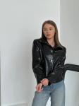 Куртка женская демисезонная 2001 (черный блестящий)