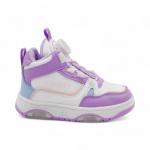 LED-Ботинки В7776-19 бело фиолетовые п/п