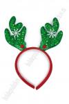 Новогодний ободок 23 см "Рожки" (SF-1708) зеленый