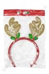 Новогодний ободок 23 см "Рожки" (SF-1708) золото
