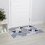 Коврик придверный Доляна «Геометрия», грязезащитный, вырезной, 80?120 см