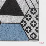 Коврик придверный Доляна «Геометрия», грязезащитный, вырезной, 80?120 см