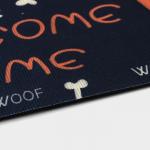 Коврик придверный Доляна «Корги», влаговпитывающий, без окантовки, 39?59 см, чёрный