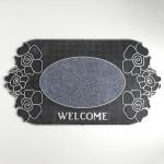 Коврик придверный Доляна «Welcome цветы», 40?70 см, цвет МИКС