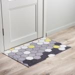 Коврик придверный Доляна «Гамма», вырезной, грязезащитный, 60?90 см, серый