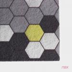 Коврик придверный Доляна «Гамма», вырезной, грязезащитный, 60?90 см, серый