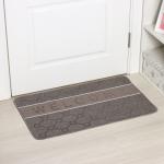 Коврик влаговпитывающий придверный Доляна «Welcome. Молекула», 48?78 см, цвет серый