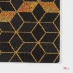 Коврик придверный Доляна «Бурлеск», грязезащитный, вырезной, 45?75 см