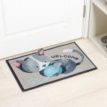 Коврик придверный Доляна «Котёнок», влаговпитывающий, без окантовки, 39?59 см