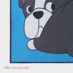 Коврик влаговпитывающий придверный «Доляна. Бульдог», без окантовки, 38?57 см, синий