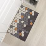 Коврик придверный Доляна «Гамма», грязезащитный, вырезной, 50?80 см, серый