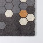 Коврик придверный Доляна «Гамма», грязезащитный, вырезной, 50?80 см, серый