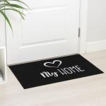 Коврик придверный Доляна My home, 50?80 см, влаговпитывающий, светящийся в темноте, цвет чёрный