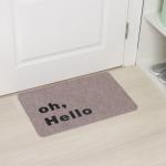 Коврик придверный Доляна Oh, Hello, влаговпитывающий, без окантовки, 40?60 см, бежевый
