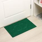 Коврик влаговпитывающий придверный без окантовки Доляна «Восточная сказка», 40?60 см, зелёный