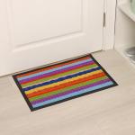 Коврик придверный Доляна Welcome, влаговпитывающий, с окантовкой, 40?60 см, цвет МИКС